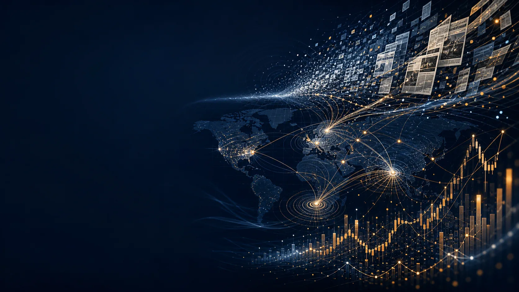 News events diffusing through a global market network